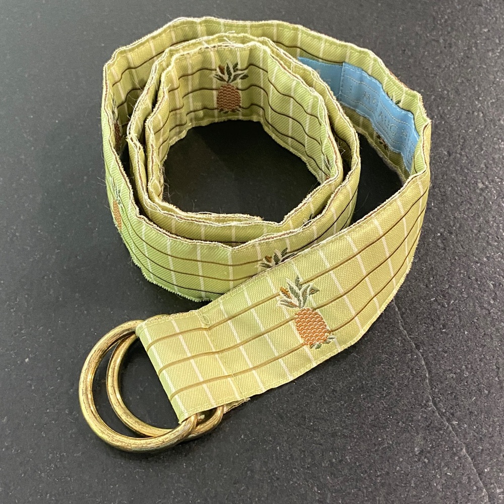 J. McLaughlin Green and Blue Pineapple Belt size small